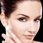 Beautiful woman wearing diamond ring