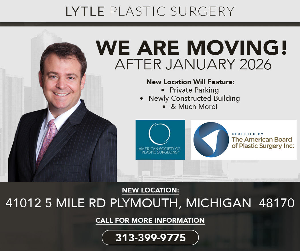 Graphic of Dr. Lytle announcing Lytle Plastic Surgery moving locations